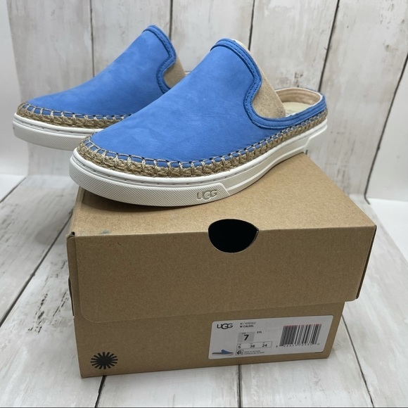 UGG Caleel Blue Nubuck Espadrille Sneaker Size 7 - Picture 2 of 13